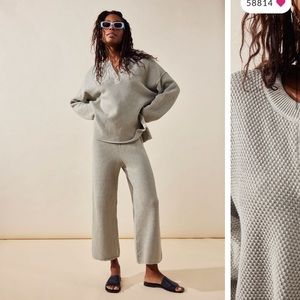 Free People Hailee Sweater Set in color pewter